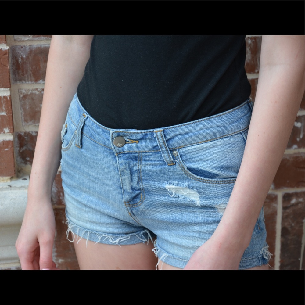 Light Wash Jean Shorts
